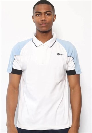 VINTAGE REEBOK LOGO POLO SHIRT WHITE