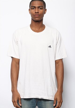 VINTAGE ADIDAS LOGO T-SHIRT WHITE