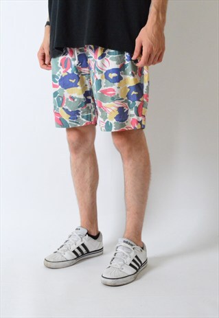 VINTAGE 80S COLOURFUL ABSTRACT SHORTS