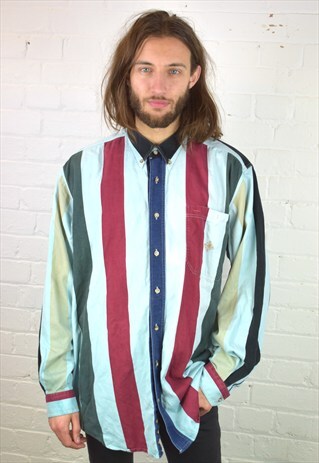 VINTAGE 90'S MULTI STRIPED SHIRT