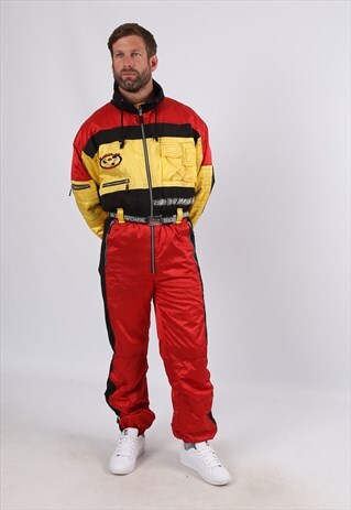 VINTAGE SNOW MACHINE FULL SKI SUIT UK S 38" (6FE)