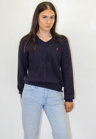 VINTAGE RALPH LAUREN JUMPER IN BLUE
