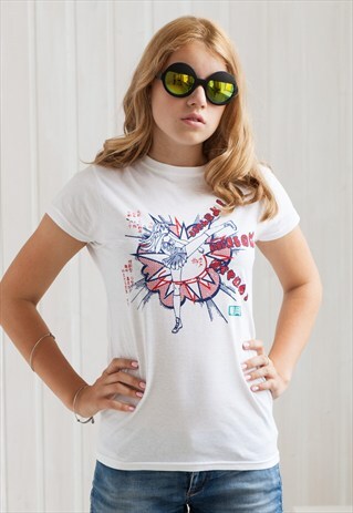 KAWAII JAPANESE T SHIRT ANIME MANGA GIRL SKATER COMICS RETRO