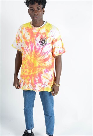 YIFY TIE DYE T-SHIRT WITH GRAPHIC LOGO