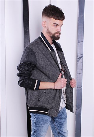VINTAGE 90S VARSITY BOMBER JACKET AMERICAN/USA JACKET UNISEX