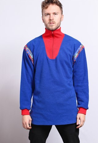 VINTAGE HALF ZIP FLEECE TOP