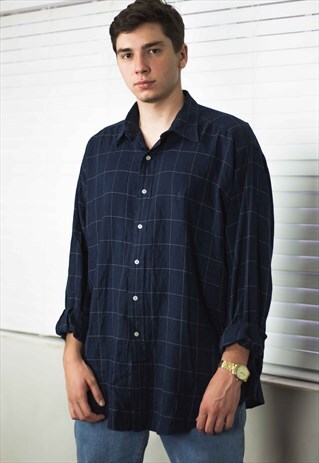 VINTAGE POLO RALPH LAUREN SHIRT FLANNEL LOGO 90S XL 9.2