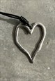 VINTAGE Y2K SOLID HEART CHUNKY NECKLACE