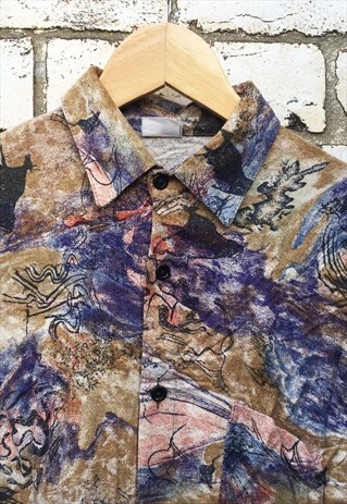 VINTAGE ITALIAN PATTERNED SHIRT 90S CRAZY