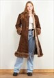 Vintage 70's Women Penny Lane Coat in Brown