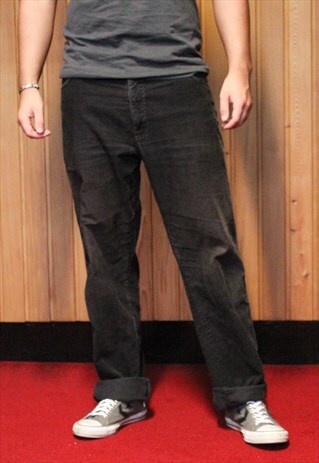VINTAGE 1990S BLACK WRANGLER CORD JEANS