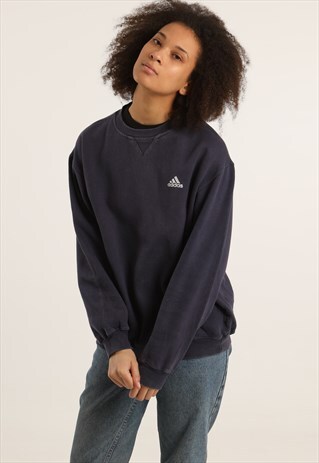 VINTAGE ADIDAS EMBROIDERED LOGO SWEATSHIRT