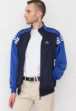 VINTAGE NAVY ADIDAS TRACK JACKET
