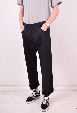 HUGO BOSS MENS VINTAGE JEANS W36 L29 BLACK 90S