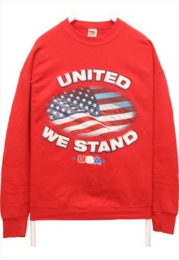 Vintage 90's Fruit of the Loom Sweatshirt United We Stand