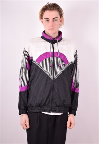 MENS VINTAGE TRACKSUIT TOP JACKET LARGE MULTI 90S