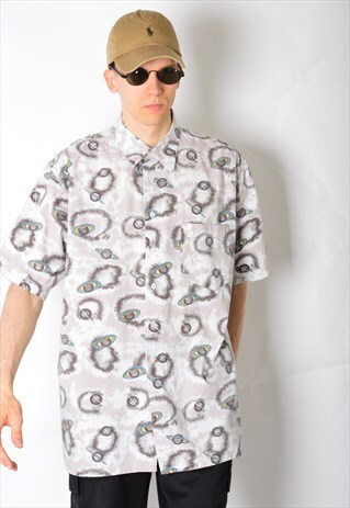 VINTAGE 80S PASTEL SPACE PLANET SHIRT