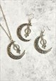 STATEMENT MOON MEDUSA SNAKE EARRINGS