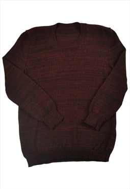 Vintage Knitwear Sweater Burgundy/Black Ladies Small