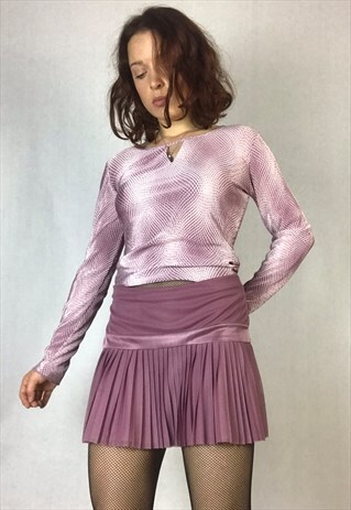 90S/Y2K/00S PINK PLEATED SKIRT.