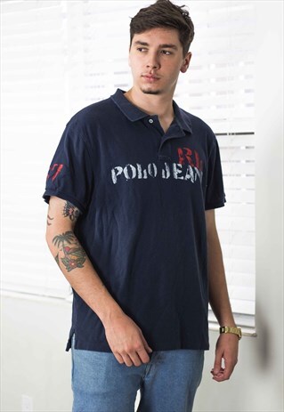 VINTAGE POLO RALPH LUREN SHIRT LOGO 90S X 10.6