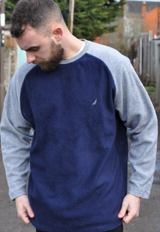 VINTAGE 90'S NAUTICA FLEECE RAGLAN SLEEVE SWEATSHIRT