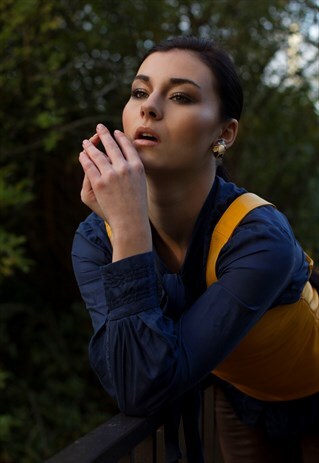 RARE VINTAGE 60'S BLUE SILKY SHIRT
