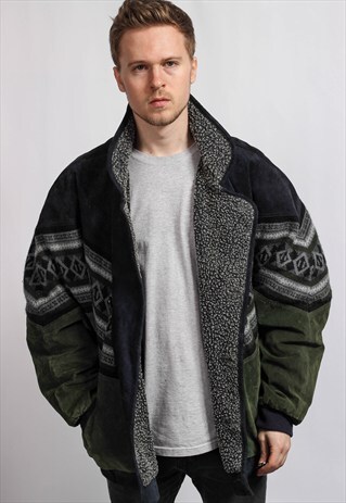 VINTAGE AZTEC SHERPA JACKET