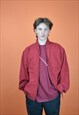 VINTAGE RED CLASSIC 80'S BOMBER JACKET