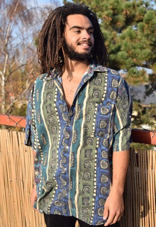 VINTAGE 90'S SILK PARTY SHIRT