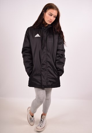 VINTAGE ADIDAS HOODED JACKET BLACK