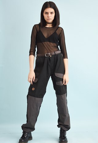 90'S RETRO GRUNGE WORKWEAR REGULAR WAIST TROUSERS