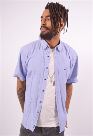 VINTAGE LACOSTE SHIRT SHORT SLEEVE BLUE