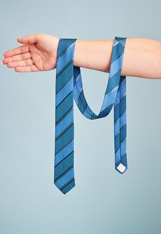 VINTAGE 70'S RETRO TAPESTRY WOVEN MOD PATTERN TIE