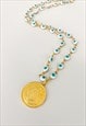 EYE CHAIN COIN CHARM NECKLACE