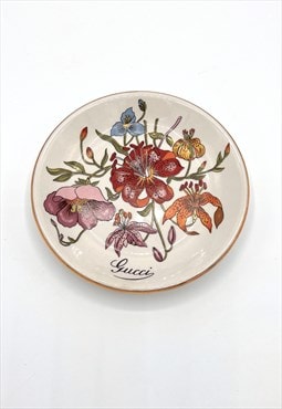 Gucci Plate Dish Trinket Bowl Porcelain Floral Vintage Home 