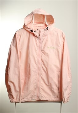 Columbia Vintage Windbreaker Hoodie Jacket Pink