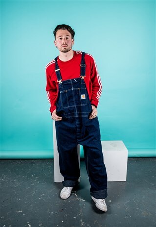 VINTAGE CARHARTT DUNGAREES IN BLUE DENIM