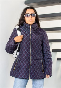 Y2K Checked puffer Jacket