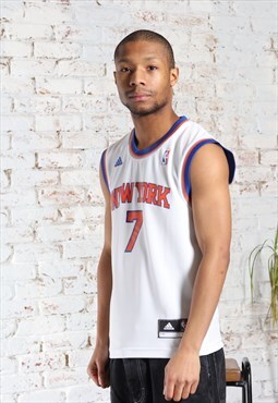 Vintage Adidas NY Knicks NBA Basketball Jersey Top White