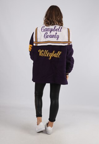 WOOL JACKET OVERSIZED VARSITY VOLLEYBALL UK 16 - 18 (GV4X)