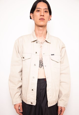 VINTAGE 90S ARIZONA BEIGE DENIM JACKET ID:1667