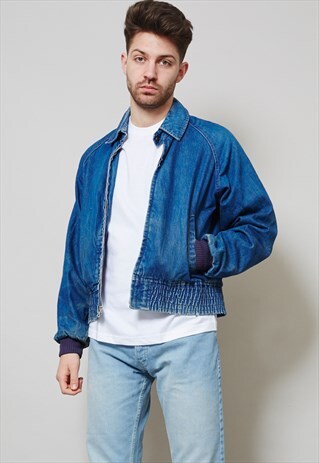 VINTAGE 1970'S LEVI'S CAPITAL E DENIM BOMBER JACKET