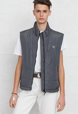 VINTAGE GREY PUMA VEST JACKET