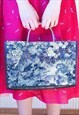 FLORAL RECTANGULAR BIG VINTAGE TAPESTRY BAG