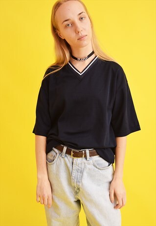 90'S RETRO ATHLEISURE JERSEY OVERSIZED T-SHIRT TEE