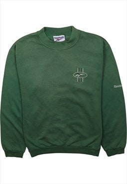 Vintage 90's Reebok Sweatshirt Heavyweight Crew Neck Green