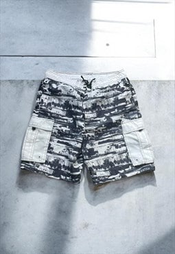 Vintage Y2K Funky No Fear Cargo Board Shorts