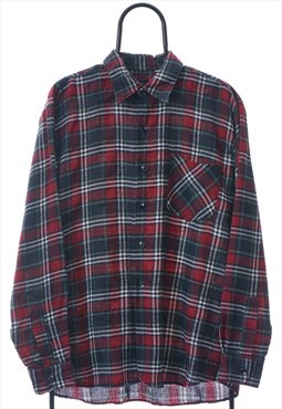 Vintage All Things Maroon Check Flannel Shirt
