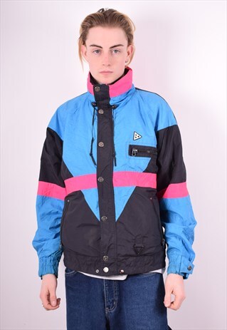 MENS VINTAGE WINDBREAKER JACKET MEDIUM MULTI 90'S